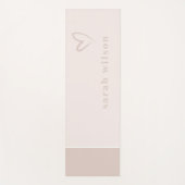 Kassy Elegant Minimale Eenvoudige Blush Pink Heart Yogamat (Voorkant)