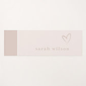 Kassy Elegant Minimale Eenvoudige Blush Pink Heart Yogamat (Voorkant (horizontaal))