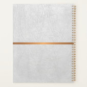 Kassy elegant wit ledergoud, monogrammatisch planner (Achterkant)