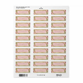 Kassy Floral Pink Gold Glitter Sparkles Etiket (Full Sheet)