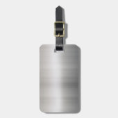 Kassy geborsteld aluminium bagagelabel (Voorkant verticaal)