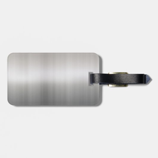 Kassy geborsteld aluminium bagagelabel (Achterkant horizontaal)