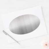 Kassy geborsteld aluminium ovale sticker (Envelop)