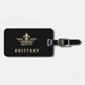 Kassy gegaufreerd Label met gouden kruin, met lede Bagagelabel (Voorkant horizontaal)