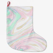 Kassy gemarmerd abstract ontwerp grote kerstsok (Voorkant)