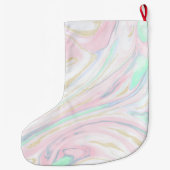 Kassy gemarmerd abstract ontwerp grote kerstsok (Achterkant)