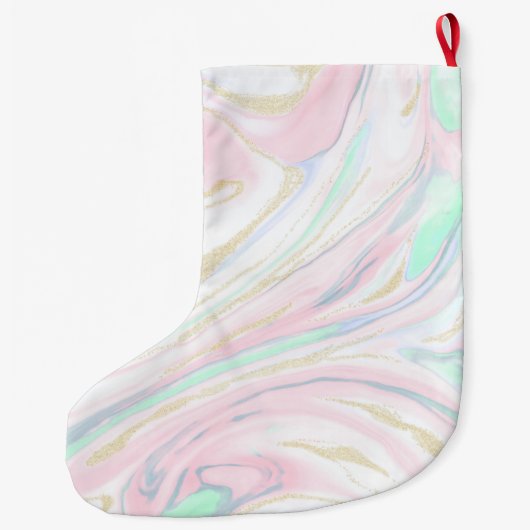 Kassy gemarmerd abstract ontwerp grote kerstsok (Achterkant)