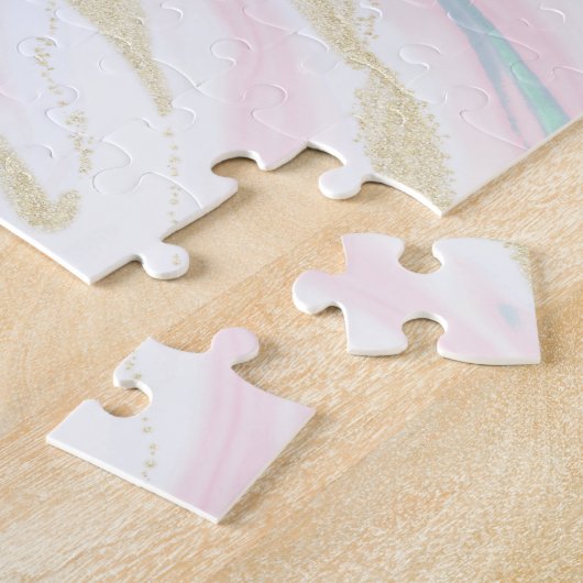 Kassy gemarmerd abstract ontwerp legpuzzel (Zijkant)