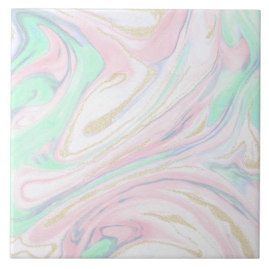 Kassy gemarmerd abstract ontwerp tegeltje (Voorkant)