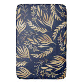 Kassy Gold Foliage Botanical Blue Design Badmat (Voorkant Verticaal)