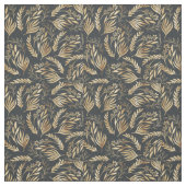 Kassy Gold Foliage Botanical Grey Design Stof (Swatch)