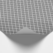 Kassy grijs en wit Check Patroon Cadeaupapier (Hoek)