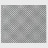 Kassy grijs en wit Check Patroon Cadeaupapier (Vlak)