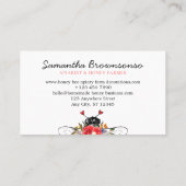 Kassy Heart Floral Apiary Honey Bee Visitekaartje (Achterkant)