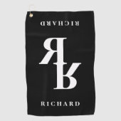 Kassy initialen monogram sjabloon golfhanddoek (Voorkant)