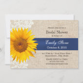 Kassy Lace Sunflower & Burlap Vrijgezellenfeest Kaart (Voorkant)