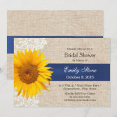 Kassy Lace Sunflower & Burlap Vrijgezellenfeest Kaart (Voorkant / Achterkant)