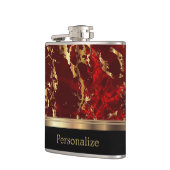 Kassy Marble Red Stone met Gold Design Heupfles (Links)