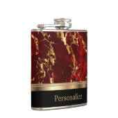 Kassy Marble Red Stone met Gold Design Heupfles (Rechts)