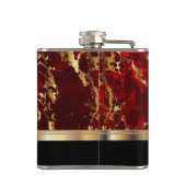 Kassy Marble Red Stone met Gold Design Heupfles (Achterkant)