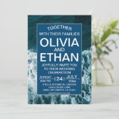 Kassy marineblauw kuststrand Weddenschap Kaart (Staand voorkant)