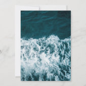 Kassy marineblauw kuststrand Weddenschap Kaart (Achterkant)