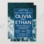 Kassy marineblauw kuststrand Weddenschap Kaart (Voorkant / Achterkant)