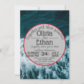 Kassy marineblauw kuststrand Weddenschap Kaart (Voorkant)