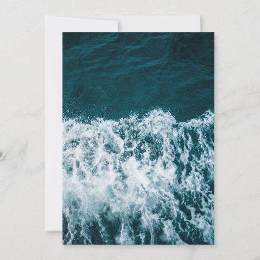 Kassy marineblauw kuststrand Weddenschap Kaart (Achterkant)