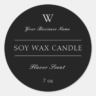 Kassy Minimale monogram Kaarsenetiket Ronde Sticker