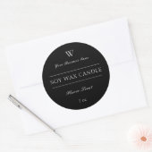 Kassy Minimale monogram Kaarsenetiket Ronde Sticker (Envelop)
