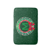 Kassy minimalist - Monogram met opening op GROEN Badmat (Voorkant Verticaal)