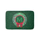 Kassy minimalist - Monogram met opening op GROEN Badmat (Voorkant)