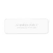 Kassy Modern Minimal White Professional Plain Etiket (Voorkant)