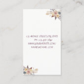 Kassy Modern Waterverf Floral Pumpkin, wit Visitekaartje (Achterkant)