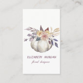 Kassy Modern Waterverf Floral Pumpkin, wit Visitekaartje (Voorkant)
