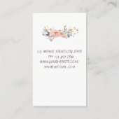 Kassy Modern Waterverf Floral, wit Visitekaartje (Achterkant)