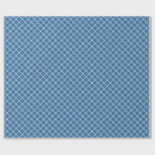 Kassy Nautical Blue Check Pattern Cadeaupapier (Vlak)