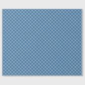 Kassy Nautical Blue Check Pattern Cadeaupapier (Vlak)