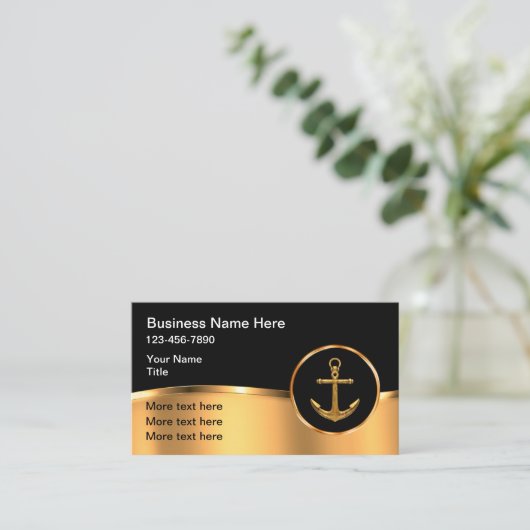 Kassy Nautical Theme Boat Anchor Visitekaartjes (Staand voorkant)