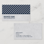 Kassy Navy Blue Striped Optical Visitekaartje (Voorkant / Achterkant)