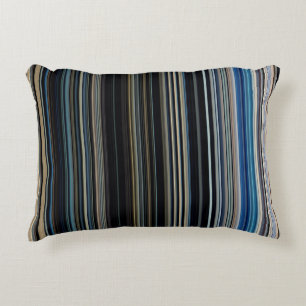 Kassy Navy en Gold Multicolor Stripes Accent Kussen