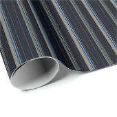 Kassy Navy en Gold Multicolor Stripes Cadeaupapier (Rol Hoek)