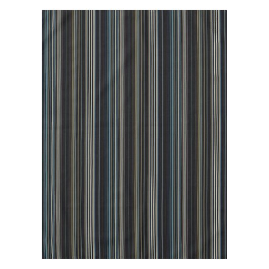 Kassy Navy en Gold Multicolor Stripes Tafelkleed (Voorkant)