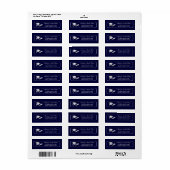 Kassy Navy en Silver Afstuderen Adresetiketten Etiket (Full Sheet)