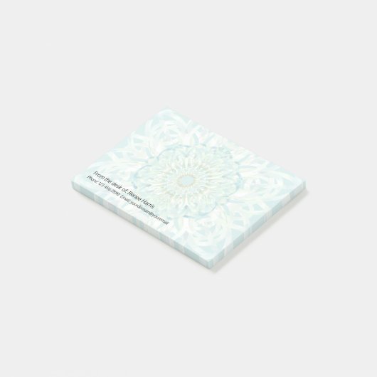 Kassy pasta Kleur Mandala Design Post-it® Notes (Schuin)