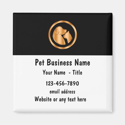 Kassy Pet Service Trendy Business Magnets Magneet (Voorkant)