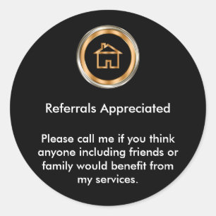 Kassy Real Estate Agent Referral-waardering Ronde Sticker
