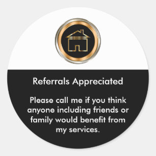 Kassy Realtor Referral-waardering Ronde Sticker
