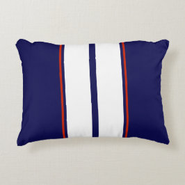 Kassy Red, White en Blue Racing Stripes Accent Kussen